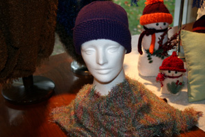 Knitted hat and scarf