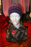 Cap, scarf, and broach